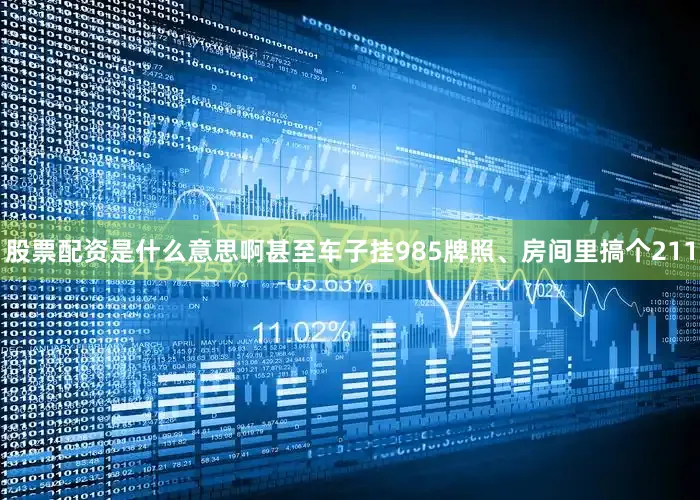 股票配资是什么意思啊甚至车子挂985牌照、房间里搞个211